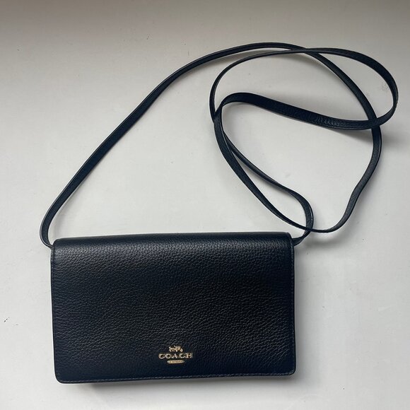 COACH Leather Crossbody Bag Clutch - Picture 1 of 5